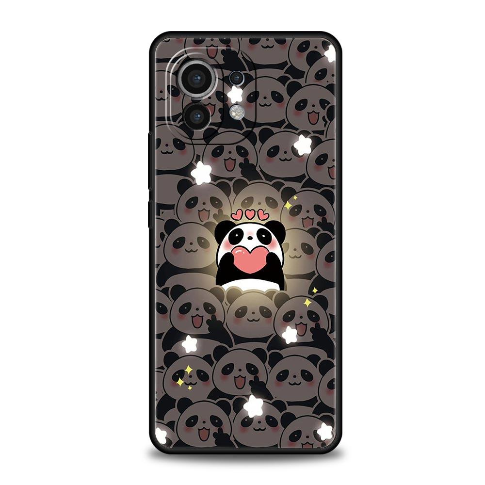 Чехол для телефона Cute Panda Climbing Bamboo для Xiaomi 14 13 12 11 Lite 13T 12T 11T Pro 9T Mi Poco X6 X5 M3 X3 Pro F5 F4 F3 5G