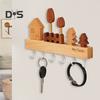 Настенная стойка для хранения ключей с крючком для ключей, гладкий край, без заусенцев, простая установка, входная стойка для хранения ключей, украшение