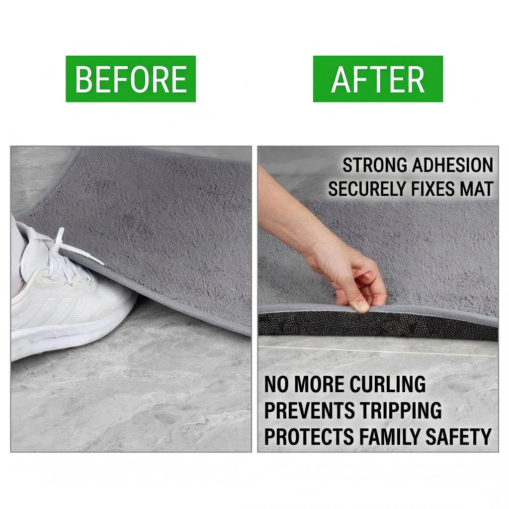 Heavy-duty double-sided tape 5 sizes strong mesh-reinforced carpet tape for rugs. 10m transparent residue-free mounting tape works on carpets wood