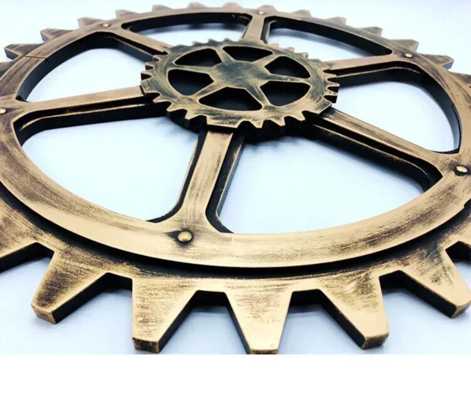 Винтажное золотое деревянное колесо стимпанк шестерня скульптура шестерня ретро дизайн украшения бар паб настенный декор шестеренка деревенское декоративное деревянное ремесло