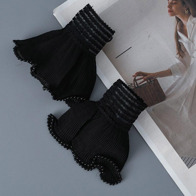 Фея наручные манжеты для рубашек Свитер Кружева с накладными рукавами Орнамент Расклешенные оборками Расклешенные рукава Накладные манжеты на запястьях