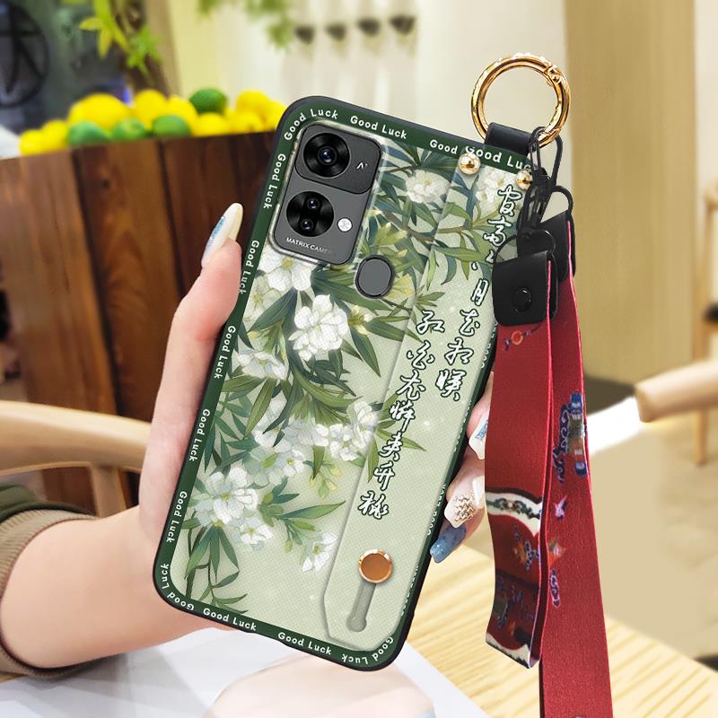 Водонепроницаемый Модный Чехол для Телефона Для Oukitel C33 Защитный Нарукавник для Пожилой Дамы в Китайском Стиле Прочный Ремешок-Кольцо на Запястье