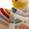 Kids' Cartoon Tufted Embroidered Pillow: Cozy Bedside or Sofa Backrest Cushion