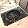 Ковер-мат с 3D стереоэффектом, дизайн «Лавовая ледяная пещера», реалистичный, для домашнего декора, мягкий, впитывающий, нескользящий, приветственный коврик для ванной