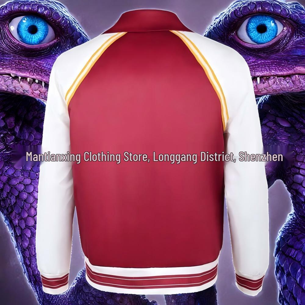 2025 Костюм для косплея Красная и белая куртка Лукаса Синклера из «Очень странных дел»