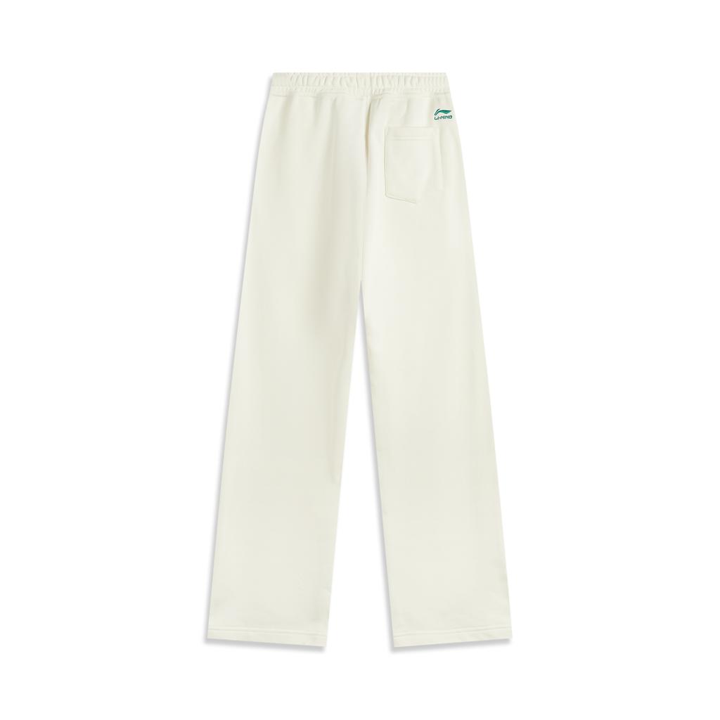 Li Ning Серия Спортивный Стиль Жизни Повседневные Удобные Универсальные Вязаные Спортивные Брюки Женские брюки Молочно-Белый AKLUB96-2