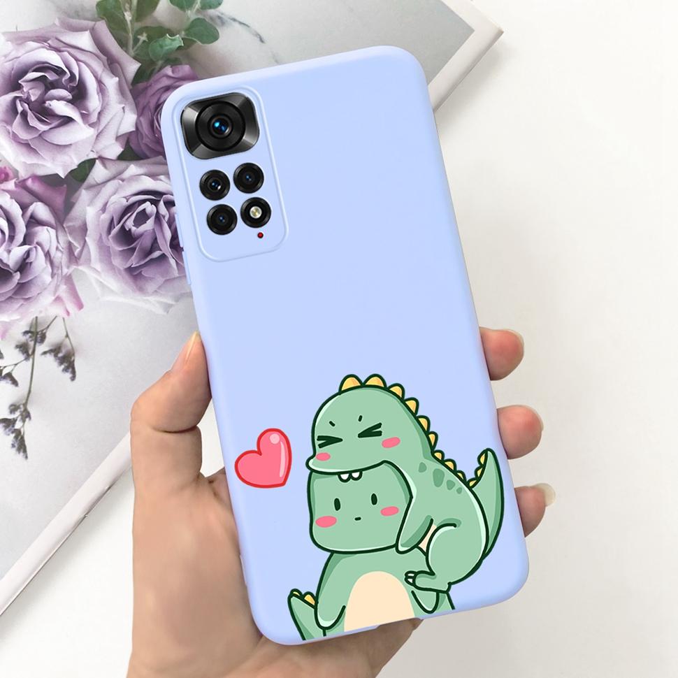 Чехол для телефона Xiaomi Redmi Note 11 Чехол Кот Цветной Чехол Силиконовый Мягкий Для Redmi Note11 Note11 4G Ударопрочный Защитный Чехол