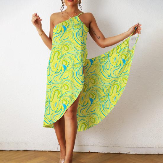 Быстросохнущий стильный солнцезащитный женский купальник без рукавов, пляжное платье