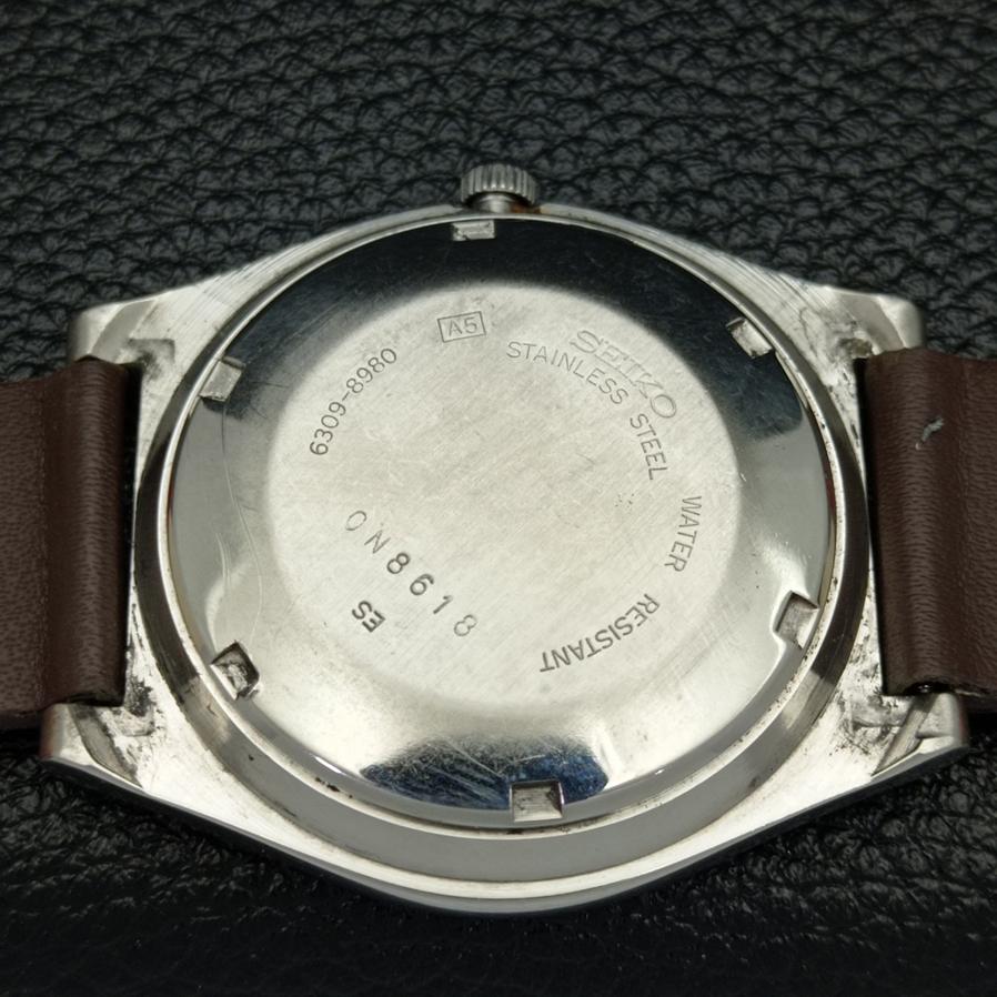 Б/У SEIKO 5 AUTO 6309B ЯПОНИЯ МУЖСКИЕ D/D КОРИЧНЕВЫЕ ЧАСЫ 608a-a315117-2