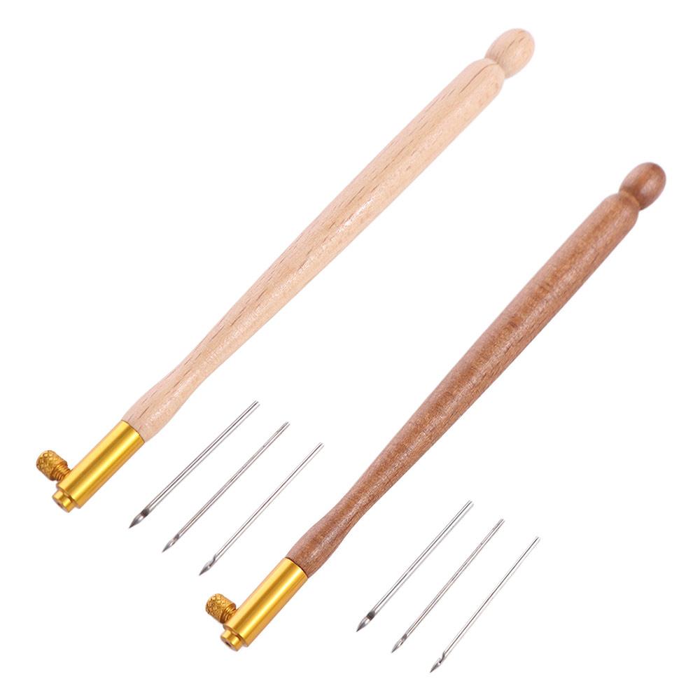 Wooden Handle Crochet Needles Multi Size Cross Stitch Needles Embroidery Needles  Beaded Embroidery