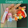 Adorable Cartoon Silicone Keychain Charming Butterfly Kiss Girl Design