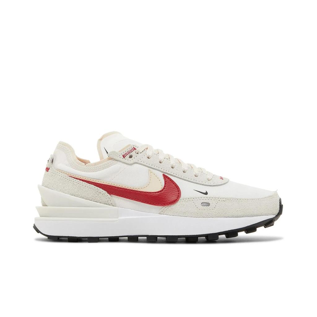 Nike Womens Waffle One SE 'Sail Gym Red' (women's sizes) Sail / Pearl White / Black / Gym Red Casual Shoes DX4309 100