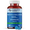 Пищевая добавка Carbamide Forte Витамин B12 500 мкг - Таблетки метилкобаламина витамина B12 для мужчин и женщин - 90 вегетарианских таблеток