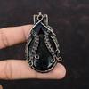 Silver Sheen Obsidian Copper Pendant Wire Wrapped Jewelry Stylish Pendant Gemstone Copper Jewelry Handmade Wire Wrapped Pendant Gift For Her