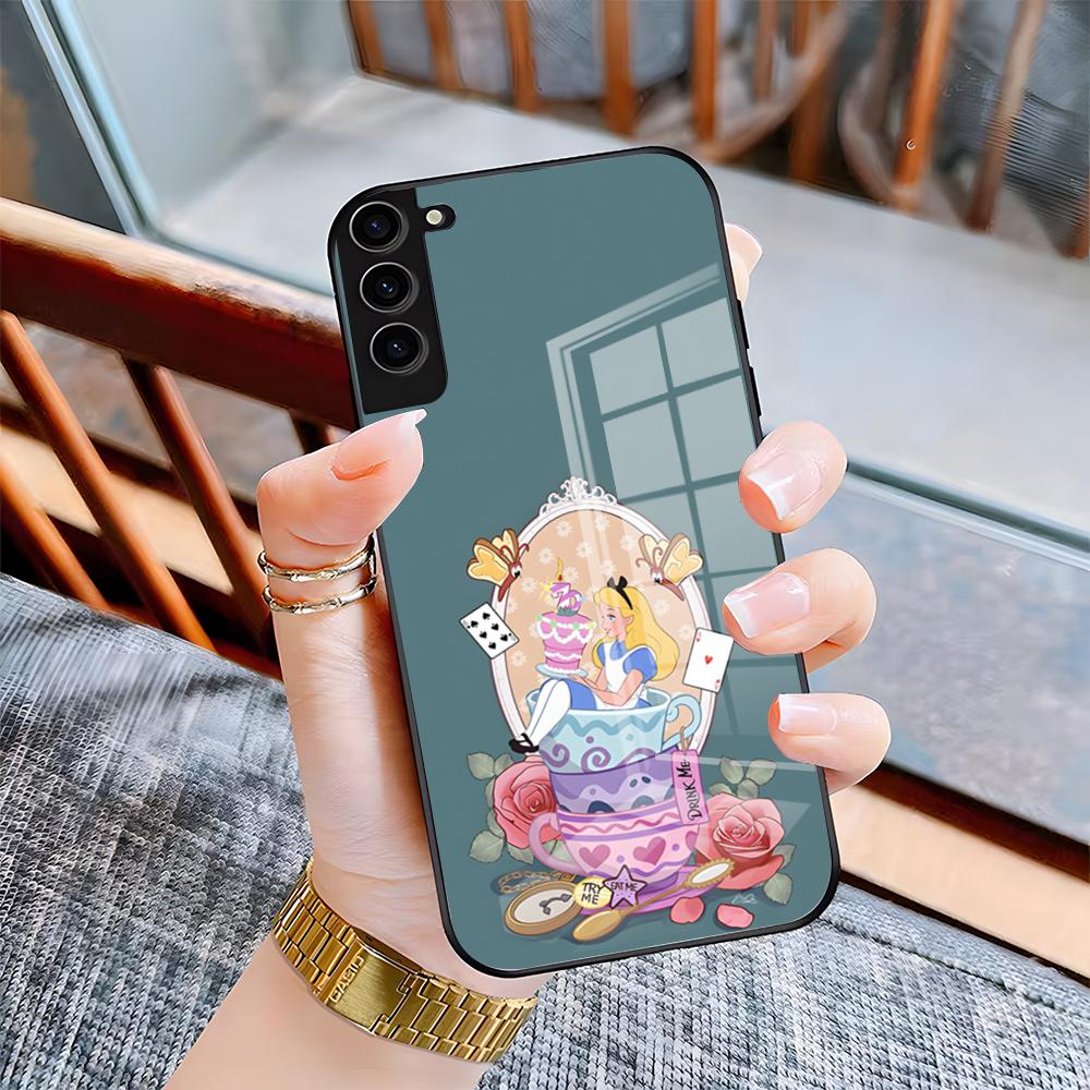 A-Alice In Wonderlands Phone Case For Samsung S25 Plus S20 S20 Plus S22 Ultra S23 FE S21 Plus S21 Ultra Glass Cover