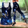 Sparkling Butterfly Print Yoga Outfit for Women Fashion Workout Leggings Fitness Sports Casual Yoga Pants