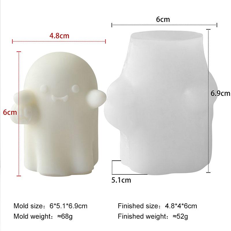 Сделай сам Хэллоуин Тыква Привидение Силиконовая форма Ароматическая свеча Гипс Смола Украшения Формы Хэллоуин Украшение Свечи Изготовление