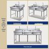 ZISIZ Commercial Stainless Steel Single Bowl Sink