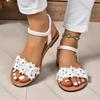 Fashion Comemore Bohemian Sandals Summer New Roman Flat Bottom Flowers Women Casual Shoes Large Size Slip On Beach Sandalias Femininas