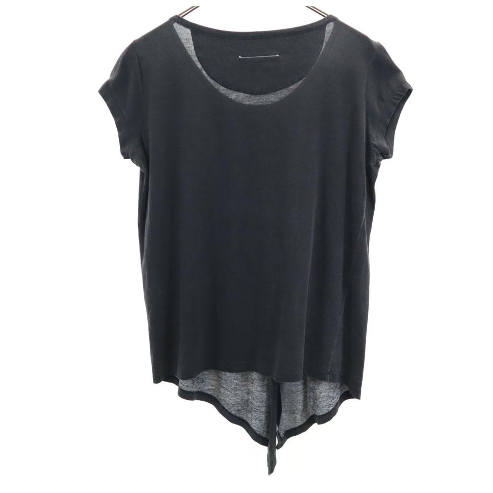 MM6 Short Sleeve Deformation T-shirt S Gray French Sleeve Women Used