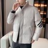 Мужская куртка с подкладкой, корейская версия, модная теплая утолщенная куртка для молодой пары, куртка-хлеб, воротник-стойка, стеганая куртка для мужчин