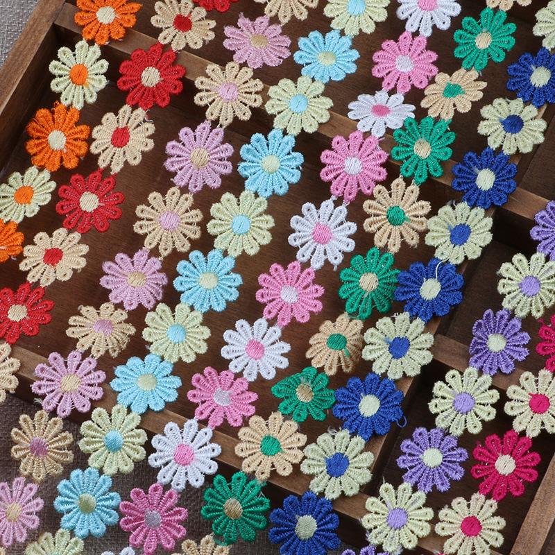 Color Lace Small Flower Accessories Handmade Diy Lace Edge With Clothes Curtain Embroidery Fabric Material Decoration