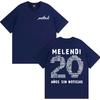 Рэпер Melendi 20 Лет Без Новостей Мерч Мужская и Женская Мода Хлопковая Повседневная Футболка
