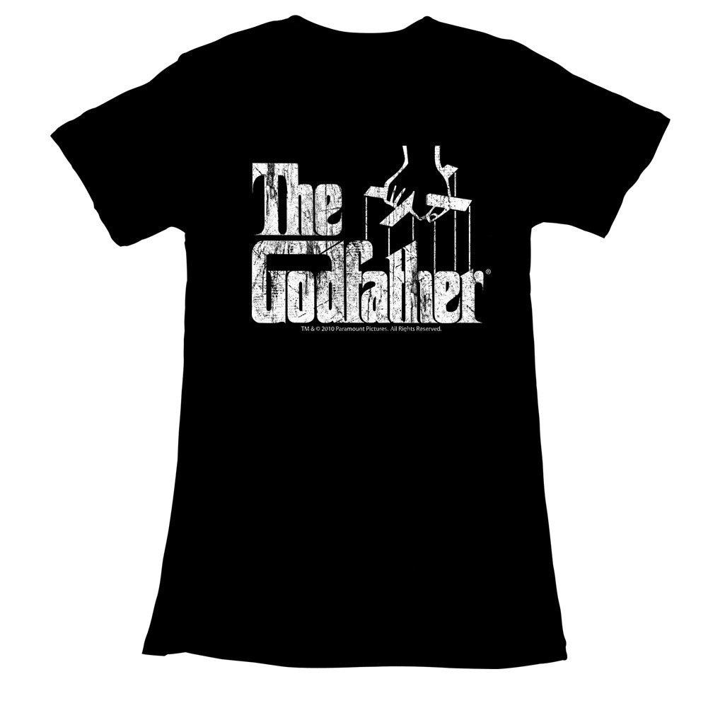 Godfather Distress Copy Black Junior Women's T-Shirt