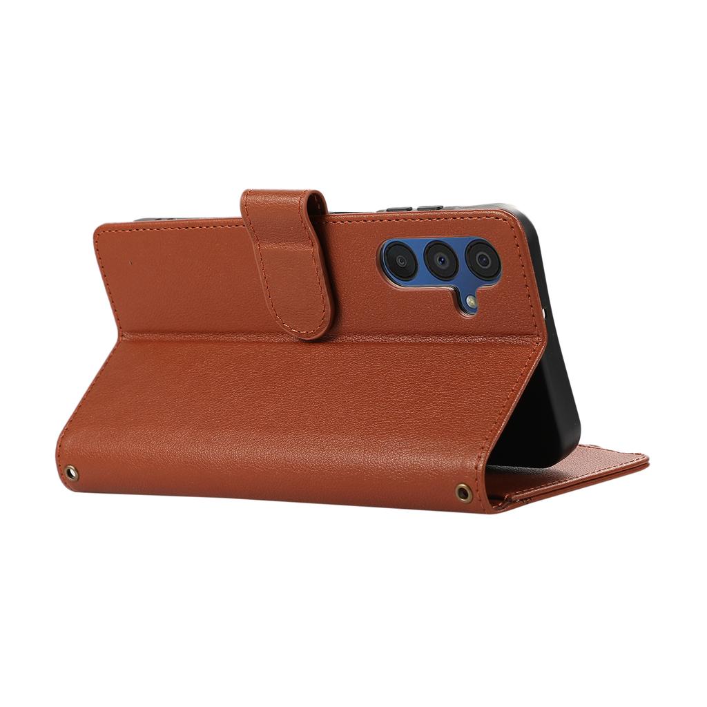 For Samsung Galaxy A16 4G/5G/A26 5G Case Multi Card Slots Zipper Leather Phone Cover with Shoulder Strap/Wrist Strap