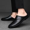 Модная повседневная обувь Дышащие мужские слипоны Натуральная кожа Туфли-мюли Мужские полуботинки Мужские тапочки класса люкс Классические лоферы