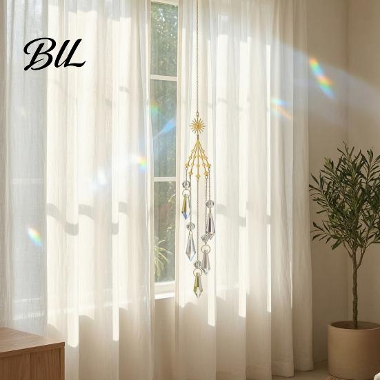 Decorative Window Suncatcher Crystal Suncatcher, Rainbow Maker Prism Hanging Wind Chime, Pendant Sophisticated Balcony Decor for Window, Balcony,