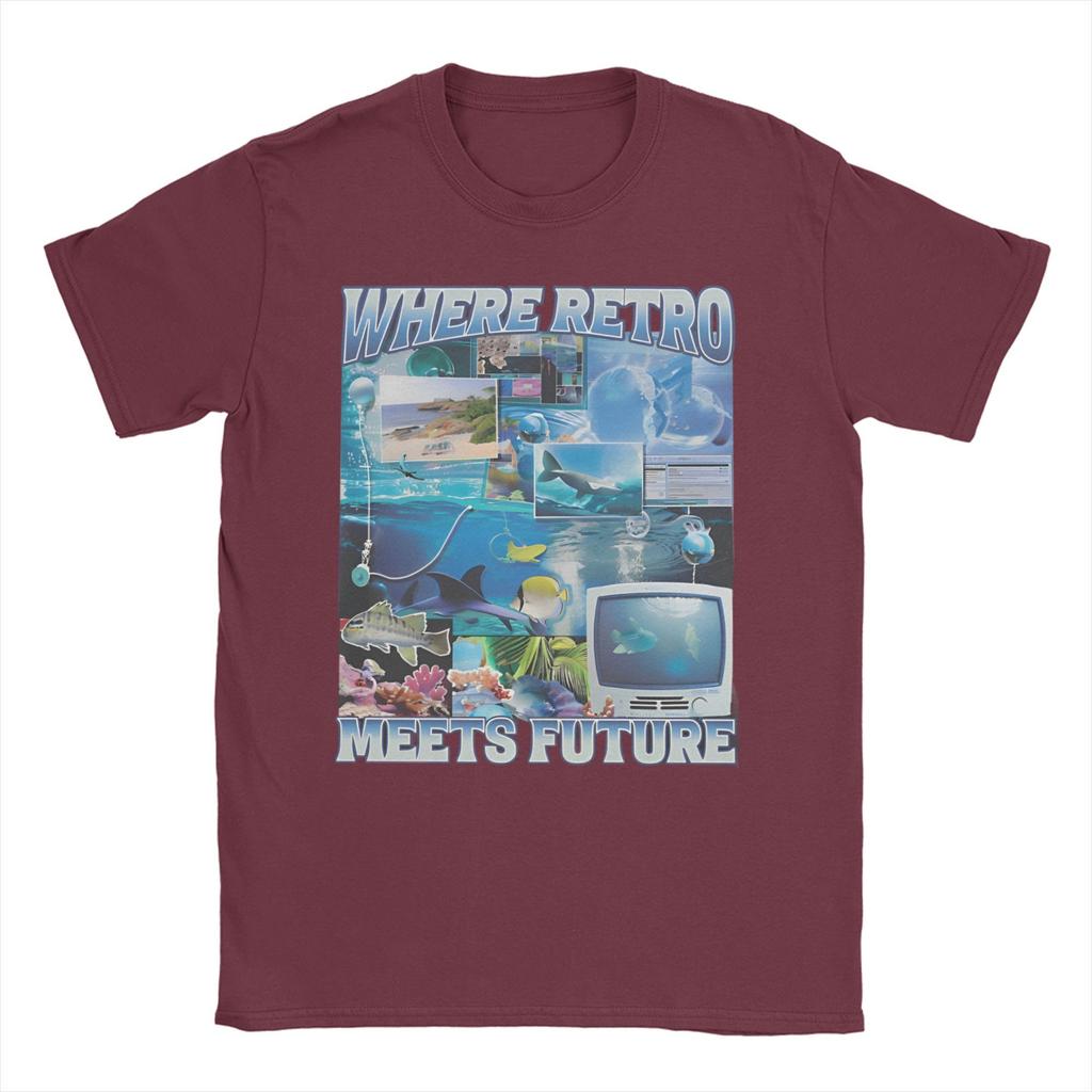 Frutiger Aero Where Retro Meet Future Old Men Women T Shirts School Computer 2000s Tees T-Shirt Pure Cotton 4XL 5XL 6XL Clothing