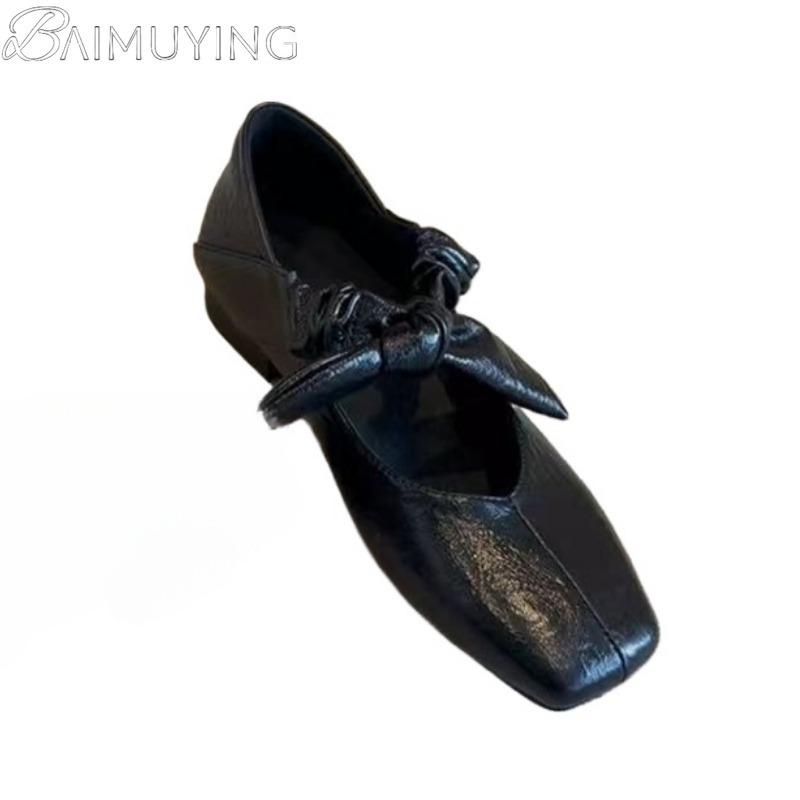 Fashion Marie Janes Ballet High Heels Shoes Women Square Toe Sandals 2025 Trend Loafers Summer Elegant Shallow Dress Zapatos De Mujer
