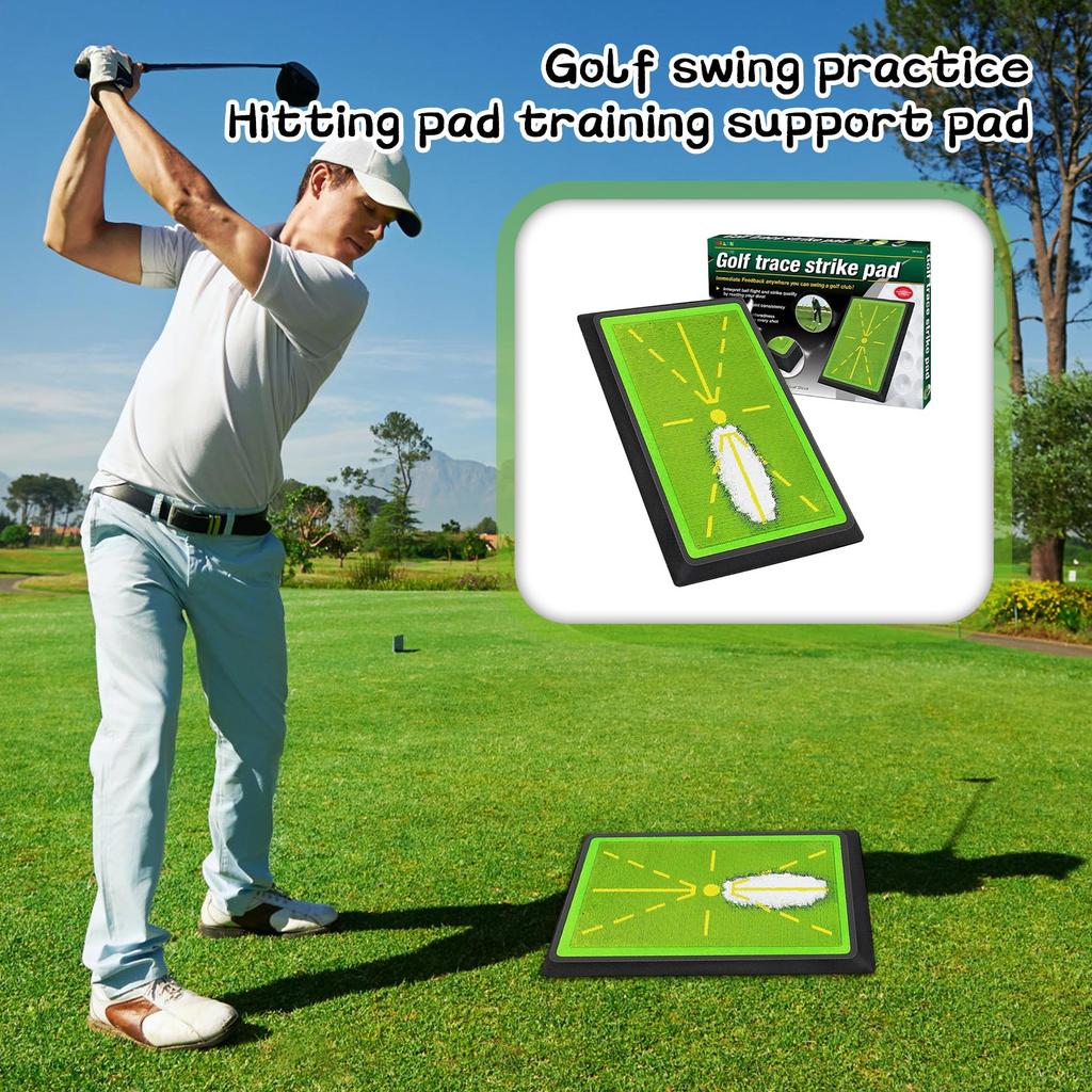 Golf Swing Practice Mat,Pearl Scale Recording Track, Outdoor Hitting Mat,Golf Beginner Training Auxiliary Mat,Swing Exerciser
