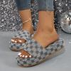 Модные женские тапочки Летние модные сандалии на платформе Толстая подошва Однотонные тапочки Вечеринка Вечеринка Шлепанцы Женские 2024 Новые Повседневные тапочки