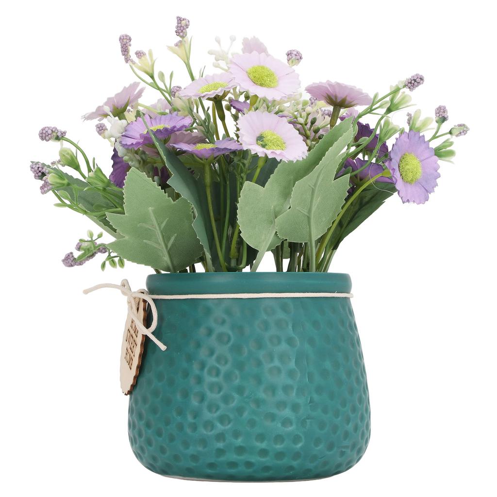 Маленькие горшки с искусственными растениями Мини-поддельные горшечные растения Искусственное украшение в виде ромашки Домашний декор для помещений и улицы