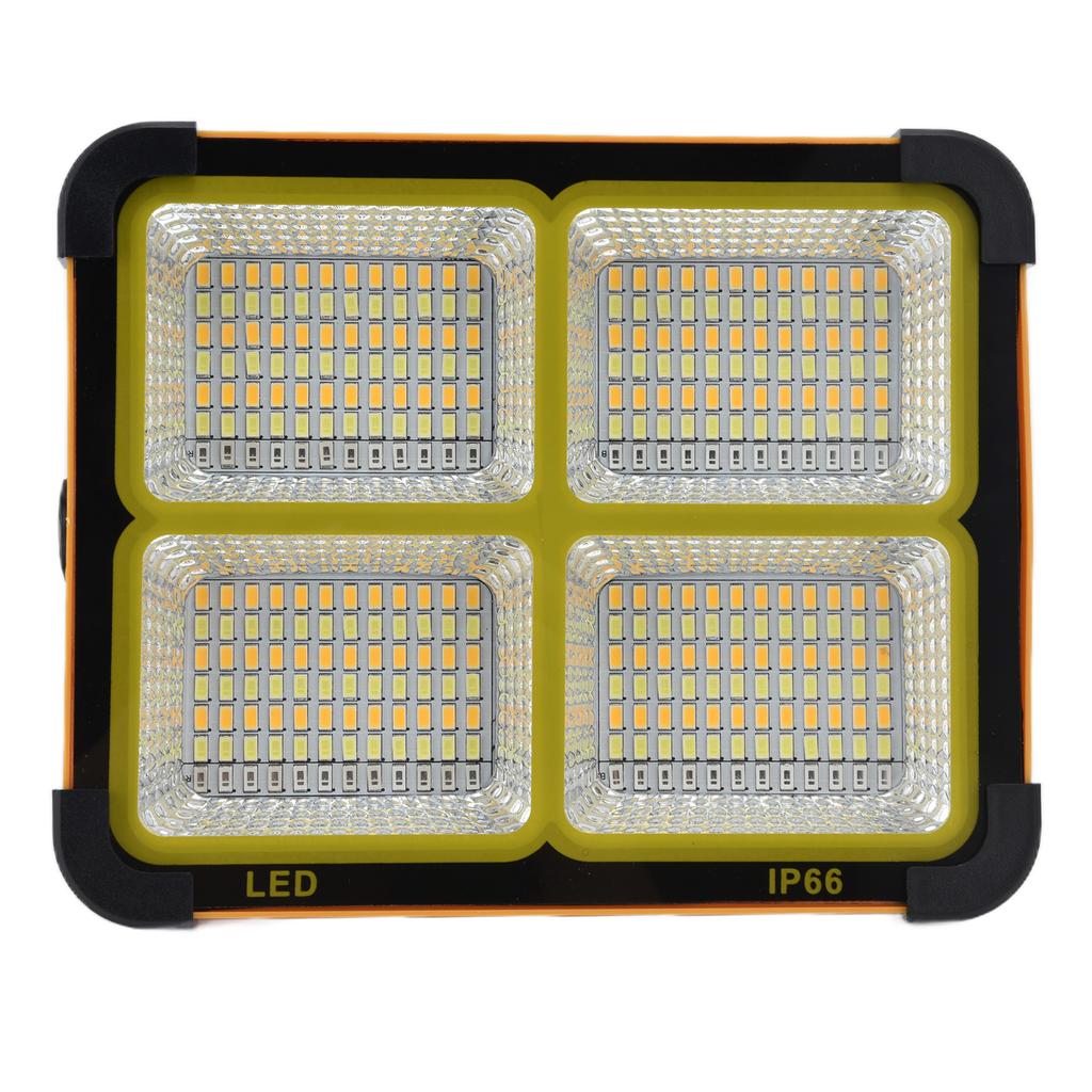 Solar Work Light LED Rechargeable 4 Modes 1000W Waterproof Portable Outdoor Work Lamp for Camping