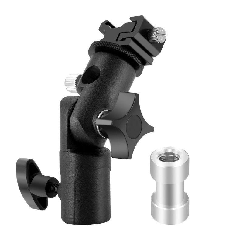 Hot Shoe Umbrella Holder Mount E Type Flash Light Stand Bracket for DSLR Camera