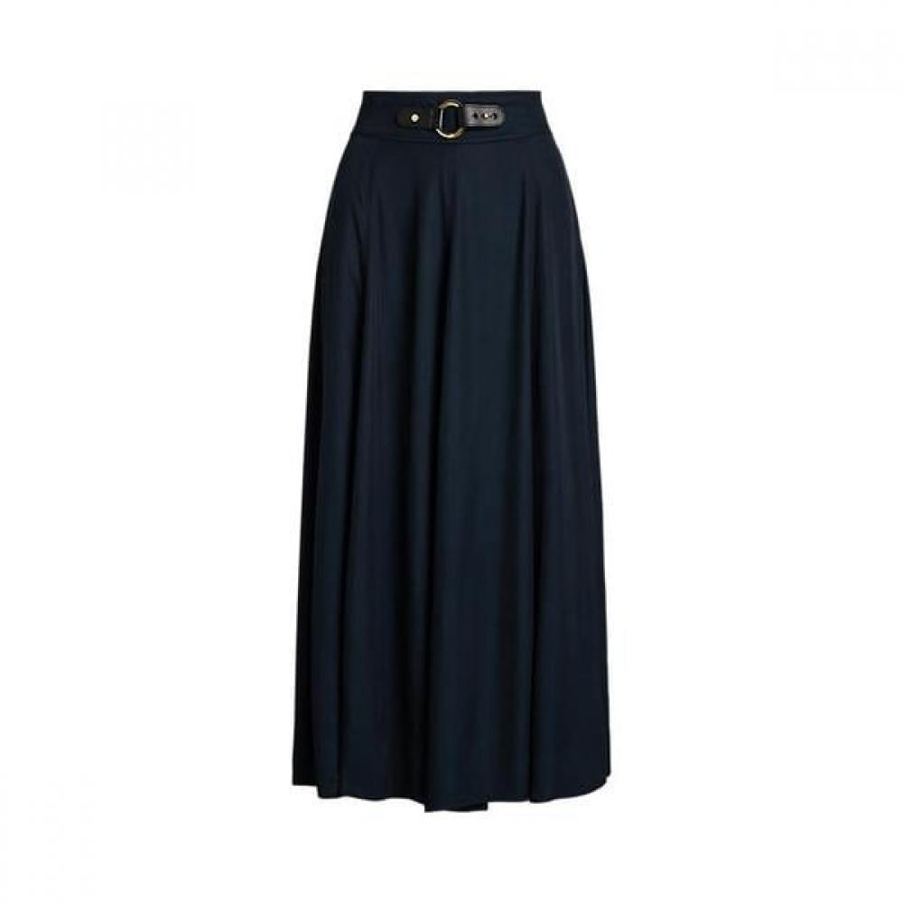 Lauren Ralph Lauren Buckle Trim Twill Midi Skirt Wmlrskts6h20252410