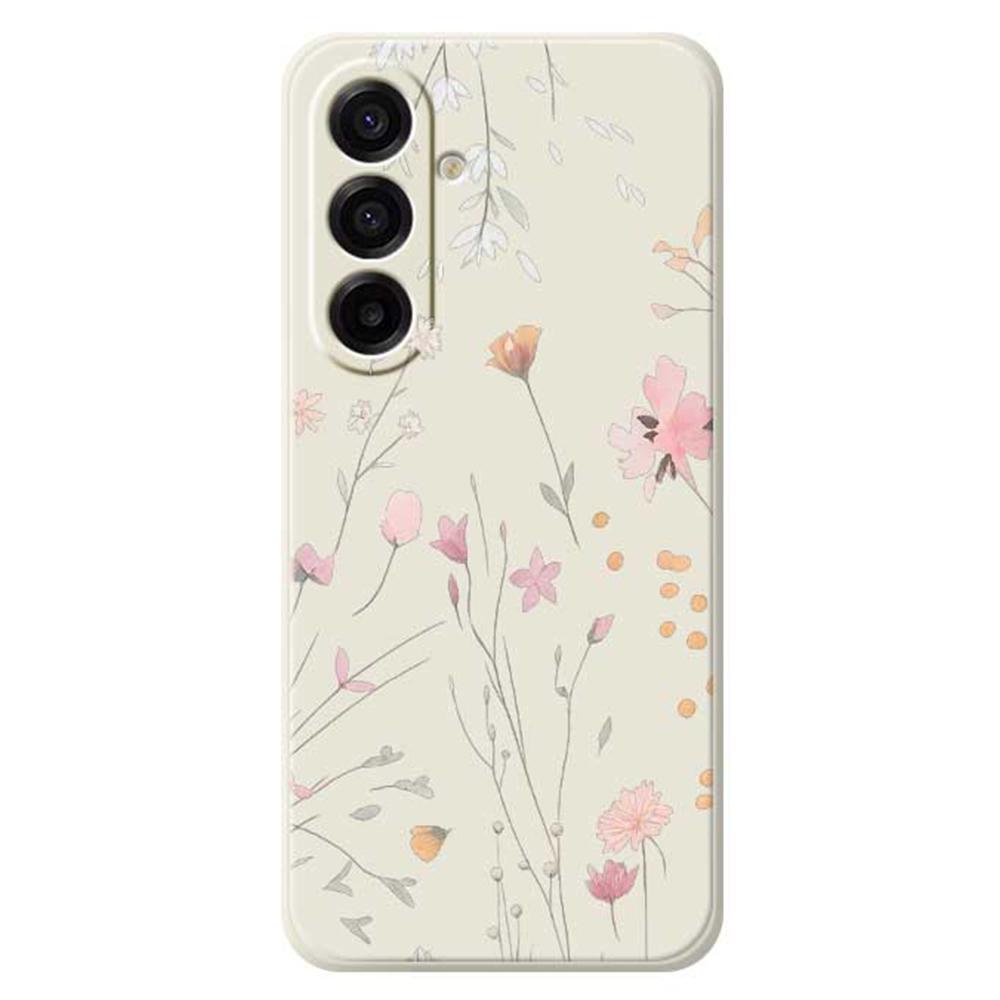 For Samsung Galaxy A17 5G Case Flower Pattern Printing Straight Edge TPU Phone Back Cover