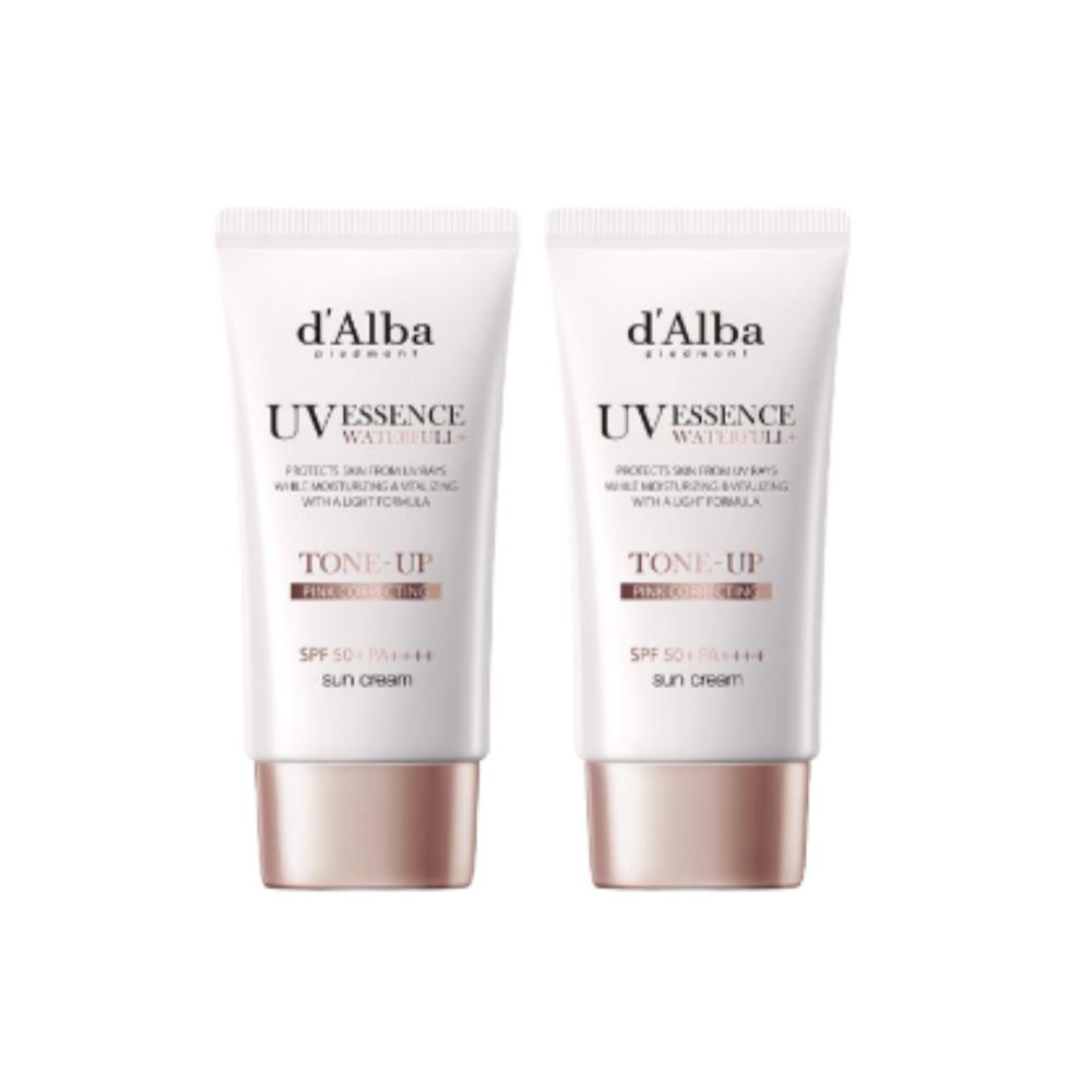 D’Alba Солнцезащитный крем с розовым тоном Duo SPF50+ PA++++ 50 мл + 50 мл