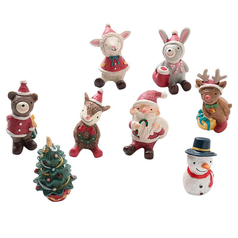 Aquarium Decor Fish Tank Aquarium Ornament Resin Crafts Cartoon Christmas Series Landscaping Decor