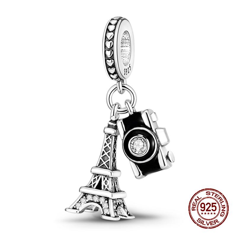 100% стерлингового серебра 925 пробы, лев, собака, слон, светлячок, кошка, дерево жизни, подвески в виде животных, подходят для оригинальных браслетов 925, ювелирные изделия своими руками