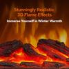 Портативный каминный обогреватель 1500 Вт с реалистичным 3D пламенем и потрескивающим звуком, термостат, сертифицирован ETL (грецкий орех)