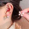 Ins Style Simple Bow Earrings Women'S Tide Sweet Stud Earrings Temperament High-End Earrings