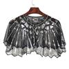 Женская летняя сетчатая шаль с пайетками - Ажурный бисерный модный европейско-американский плечевой платок, кардиган-жилет с защитой от солнца