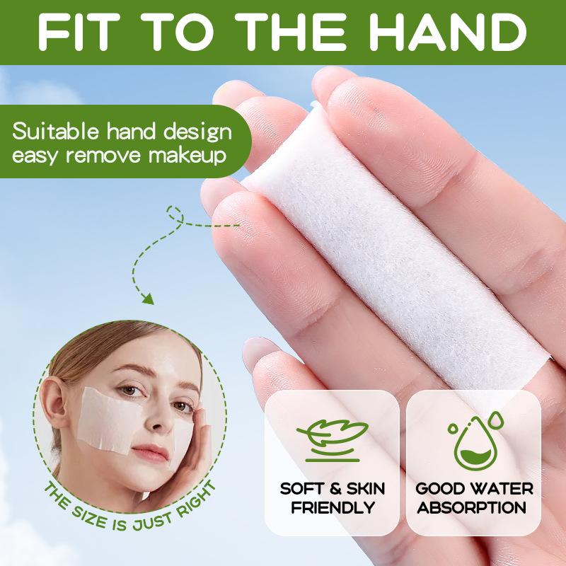 Avocado Portable Cotton 100PIECES Gentle Makeup Remover Pure Cotton Cosmetic Towel