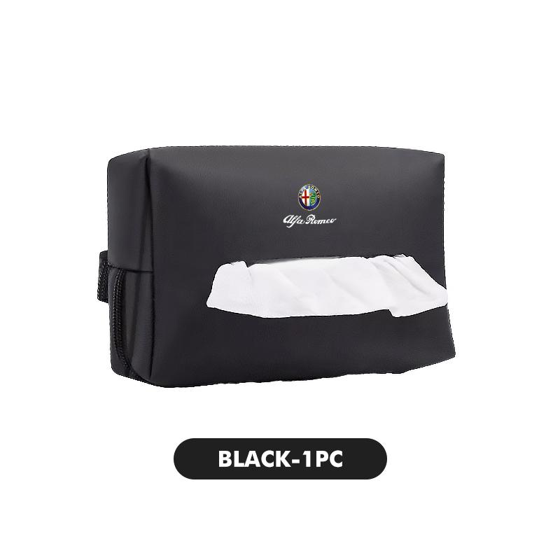 phngj8 Car Logo Center Console Armrest Tissue Box Seat Back Hanging Paper Boxs For Alfa Romeo 159 Giulietta 156 147 Giulia Mito GT