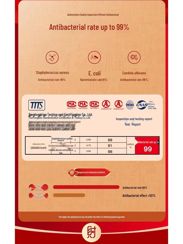 Мужские красные антибактериальные трусы Qipilnag из чистого хлопка