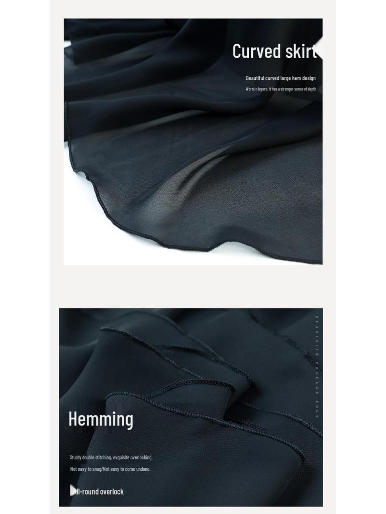 Взрослая шифоновая сетчатая балетная юбка - средней длины, большой клёш, цельная на завязках